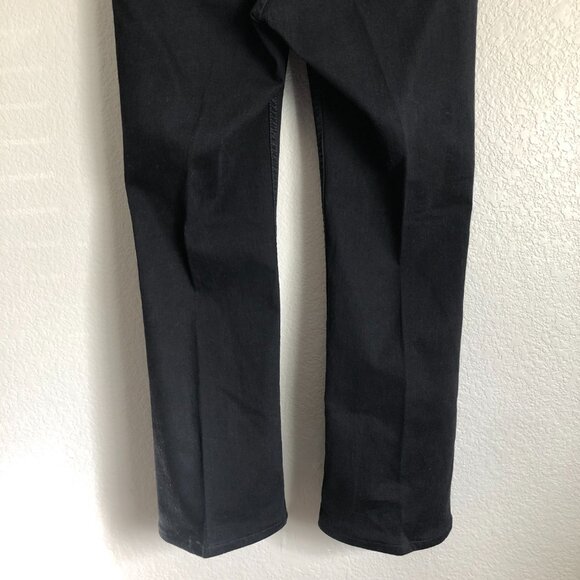 Riders by Lee Midrise Boot Cut Black Denim Jeans Women's 12 Petite Solid EUC - Picture 10 of 11